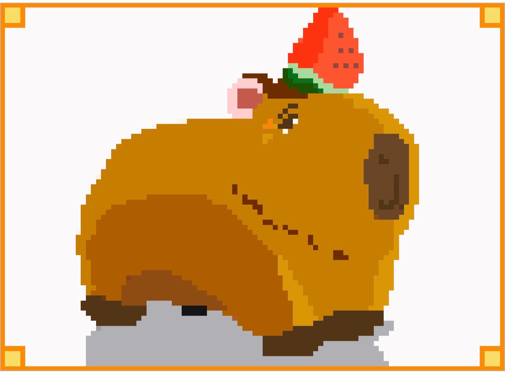 DIGITAL DOWNLOAD : Watermelon Capybara