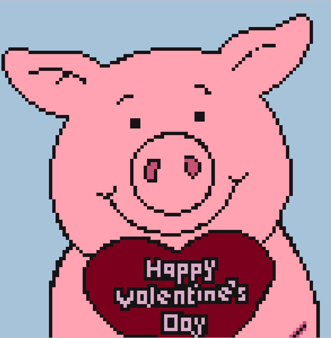 DIGITAL DOWNLOAD : Valentine's Percy Pig