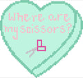PRE-ORDER: Where are my scissors heart canvas
