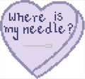 PRE-ORDER: Where is my needle heart canvas